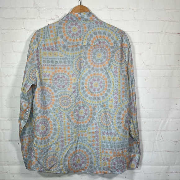 Venissac Devo Floral Colorful Long Sleeve Designer Shirt Mens Size Large New - Picture 12 of 12